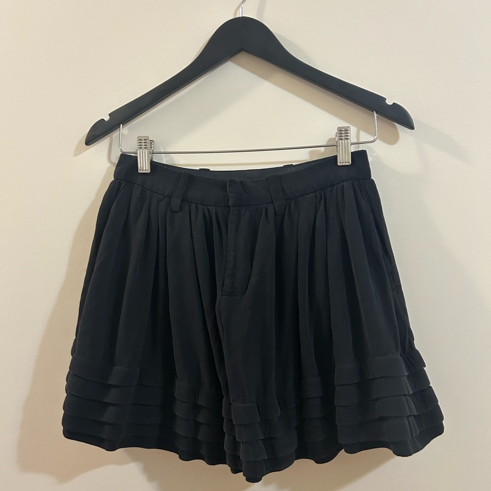 Winter Kate black vintage silk skirt size 2